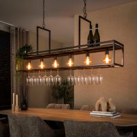 Fraaai Yasmin wijnglazen hanglamp 6L