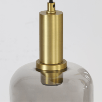 Lekar hanglamp Ø83.5 cm 9L antiek brons/smoke glas van het woonmerk Light & Living