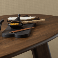 Roundly eettafel mangohout 160 x 110 cm walnoot van het woonmerk BePureHome