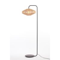 Lyra vloerlamp Ø43x164 cm - naturel/mat zwart