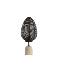 Joley tafellamp Ø26x46 cm - mat zwart/wit marmer