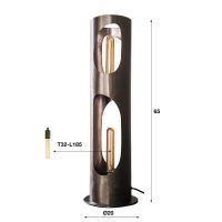 Sherrie vloerlamp Ø20 cm - zwart nikkel