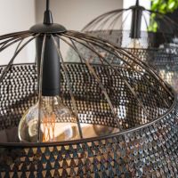 Alfie hanglamp 2L armor ø60 - zwart bruin