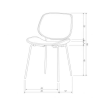 Close In eetkamerstoel kunstleer zwart van het woonmerk BePureHome