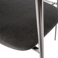 Ivy eetkamerstoel velvet - zwart