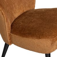 Sara fauteuil structure velvet - cognac