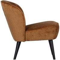 Sara fauteuil structure velvet - cognac