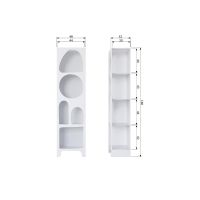 Caz vakkenkast smal - wit van het woonmerk Woood