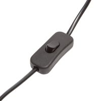 Macy tafellampvoet rattan look - zwart