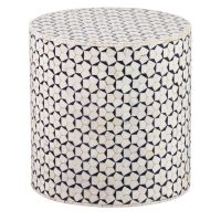 Neva ronde bijzettafel - ø37 cm - zwart/wit van het woonmerk Woood