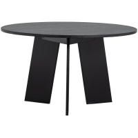 Woood Fries eettafel eiken ø129 cm - zwart