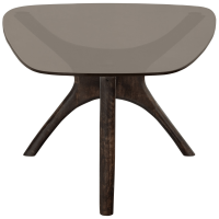 Flash salontafel mangohout/glas - walnoot