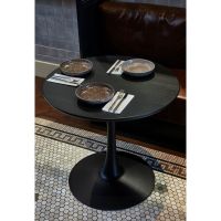 Bistro trompetvoet metaal 72xø60 cm - zwart