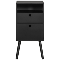 Ozzy nachtkastje hoog hout - zwart