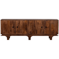 Staes dressoir 4-deurs mangohout - walnoot