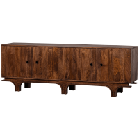 Staes dressoir 4-deurs mangohout - walnoot