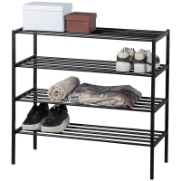 Ferro schoenenrek stapel van 2 metaal - zwart