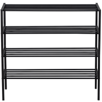 Ferro schoenenrek stapel van 3 metaal - zwart