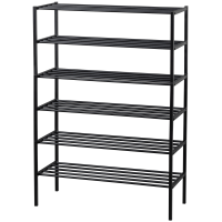 Ferro schoenenrek stapel van 3 metaal - zwart
