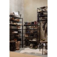 Ferro schoenenrek stapel van 3 metaal - zwart