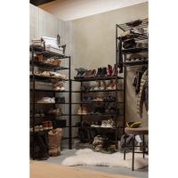 Ferro schoenenrek stapel van 3 metaal - zwart