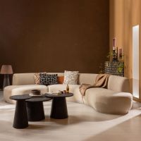 Maan salontafel mdf 40xø80 cm - donkerbruin