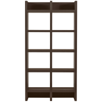 Timo open kast mdf 195x100x40 cm -  donkerbruin