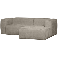 Bean chaise longue rechts grove melange - travertin