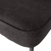 Woood Vogue eetbank leer - zwart