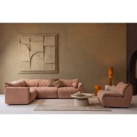 Loft tafellamp metaal/bouclé 90xø22 cm - tapenade