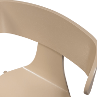 Woood Form houten stoel met metalen poot zand