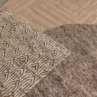 Woood Joslin vloerkleed rond wol 170x240 cm - naturel melange