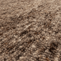 Efia vloerkleed rond wol ø200 cm - bruin melange