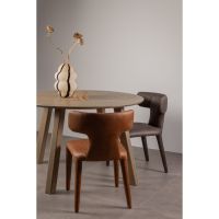 Permit eetkamerstoel leerlook