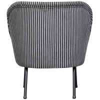 Vogue fauteuil streep - zwart/grijs
