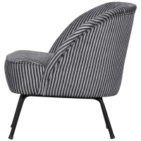 Vogue fauteuil streep - zwart/grijs