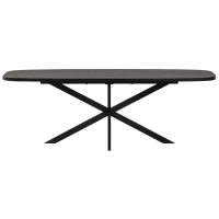 Arros eettafel uitschuifbaar 180-220x90 cm mdf - zwart