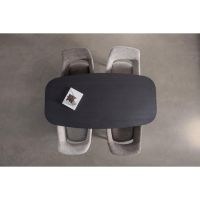 Arros eettafel uitschuifbaar 180-220x90 cm mdf - zwart