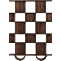 Sinne boekentkast hout 180x130 cm - walnoot