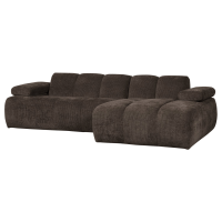 Mojo chaise longue bank rechts geweven ribstof