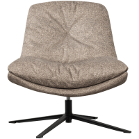 Arve draaifauteuil bedrukte stof - naturel melange