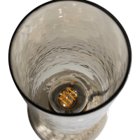 Gigi tafellamp 38xø15 cm gehamerd glas - naturel