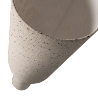 Loft vloerlamp metaal/bouclé 130xø30 cm - naturel met stippen