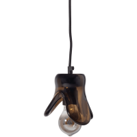 Elle hanglamp klein glas - bruin