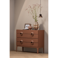 Elle hanglamp klein glas - bruin