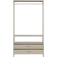 Ferris openkledingkast 100 cm metaal - zand