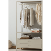 Ferris openkledingkast 100 cm metaal - zand