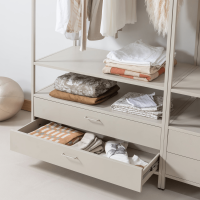 Ferris openkledingkast 100 cm metaal - zand