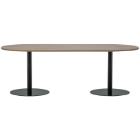 Tablo eettafel ovaal 220x90 cm - pebble grey/zwart