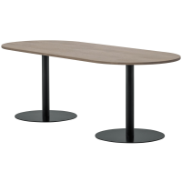 Tablo eettafel ovaal 220x90 cm - pebble grey/zwart